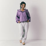 Fleece Henry Neck Hoodie