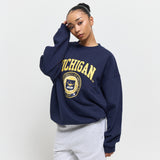 MICHIGAN College Logo Crewneck Sweatshirt