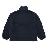 フリースパイピング配色ハーフZIP PO