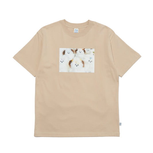 ふわもこベイビー犬プリント半袖Ｔシャツ