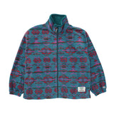 フリース部分配色フルZIPJK