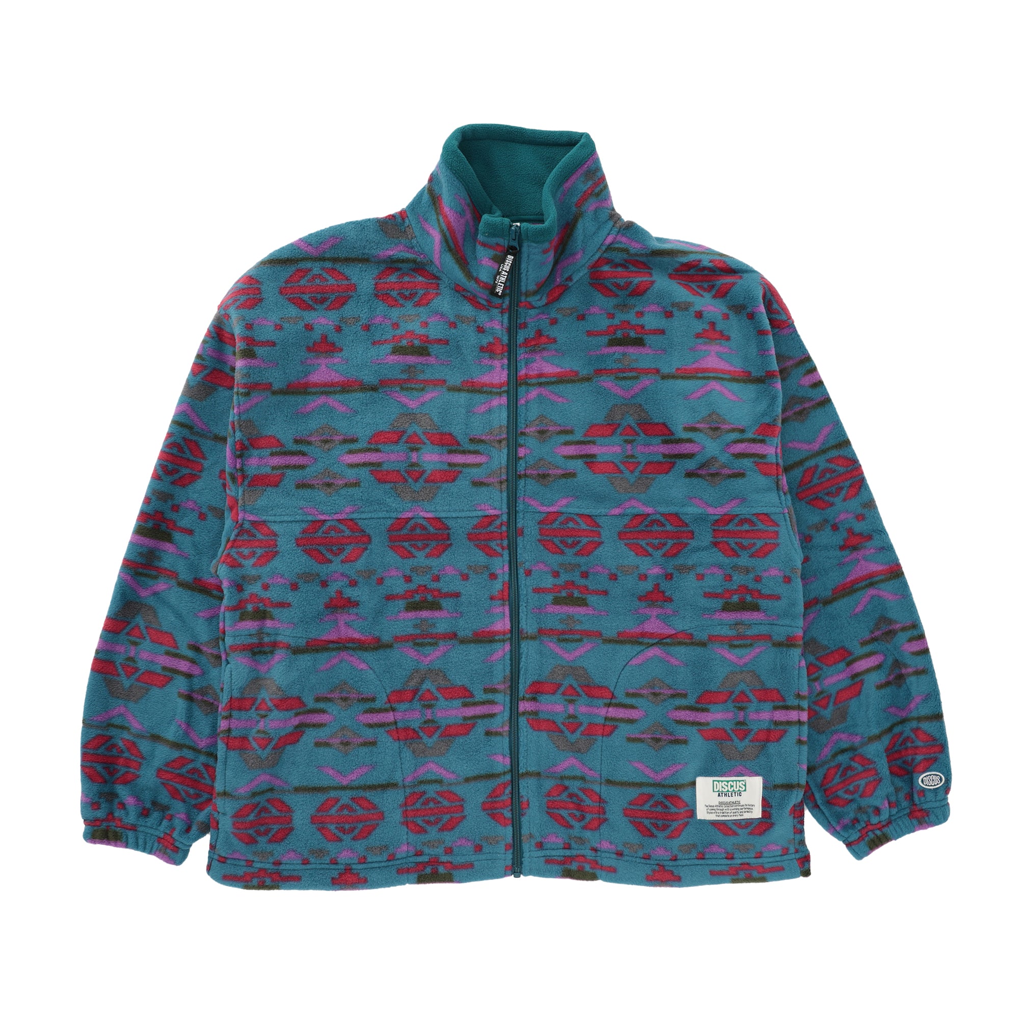 フリース部分配色フルZIPJK