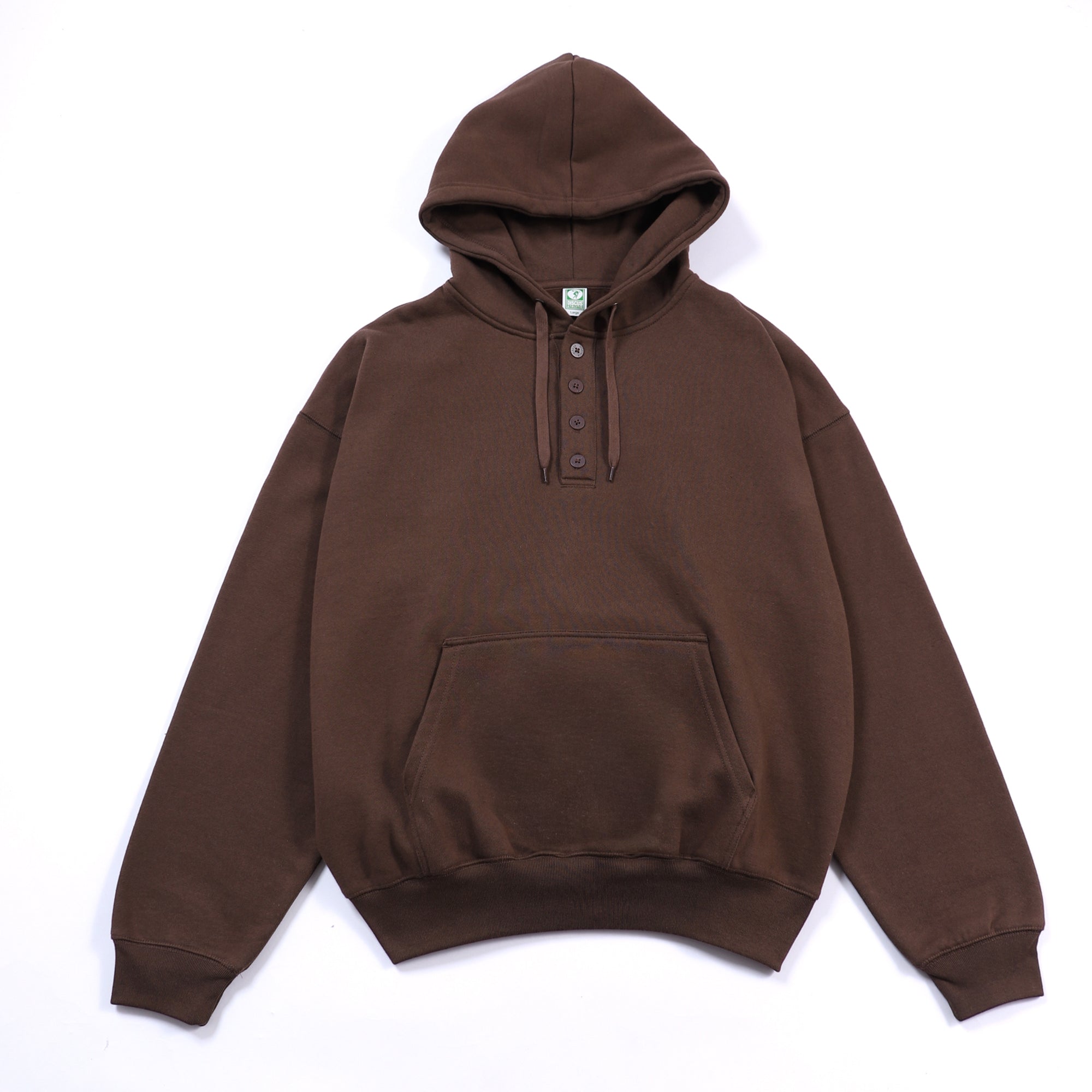Fleece Henry Neck Hoodie