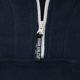 フリースパイピング配色ハーフZIP PO