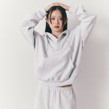 Fleece Henry Neck Hoodie