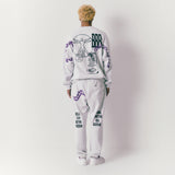 HOME ECONOMICS EXPERIMENT × Discus Fleece Crewneck Sweatshirt【Ash grey】