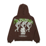 HOME ECONOMICS EXPERIMENT × Discus Zip UP Fleece Hoodie【Brown】