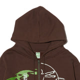HOME ECONOMICS EXPERIMENT × Discus Zip UP Fleece Hoodie【Brown】