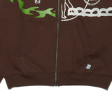 HOME ECONOMICS EXPERIMENT × Discus Zip UP Fleece Hoodie【Brown】