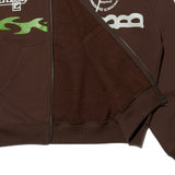 HOME ECONOMICS EXPERIMENT × Discus Zip UP Fleece Hoodie【Brown】