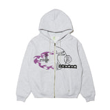 HOME ECONOMICS EXPERIMENT × Discus Zip UP Fleece Hoodie【Ash grey】