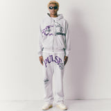 HOME ECONOMICS EXPERIMENT × Discus Zip UP Fleece Hoodie【Ash grey】