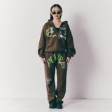 HOME ECONOMICS EXPERIMENT × Discus Zip UP Fleece Hoodie【Brown】