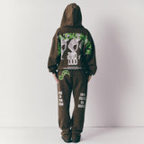 HOME ECONOMICS EXPERIMENT × Discus Zip UP Fleece Hoodie【Brown】