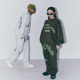 HOME ECONOMICS EXPERIMENT × Discus Fleece Crewneck Sweatshirt 【Brown】