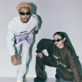 HOME ECONOMICS EXPERIMENT × Discus Fleece Crewneck Sweatshirt 【Brown】