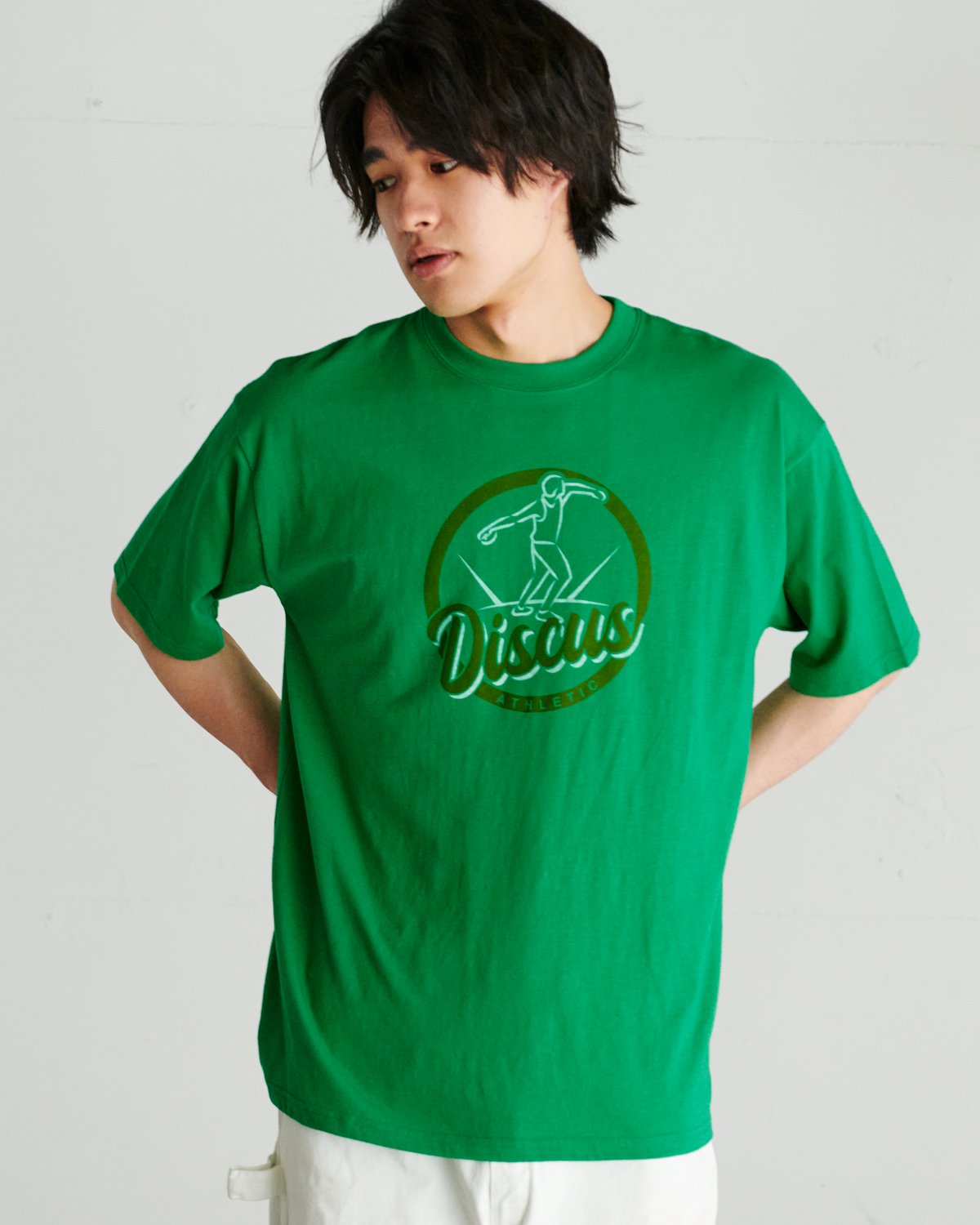 レトロプリントクルーＴシャツ