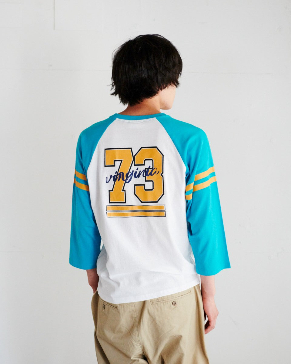 7分袖ラグラン プリントクルーＴシャツ