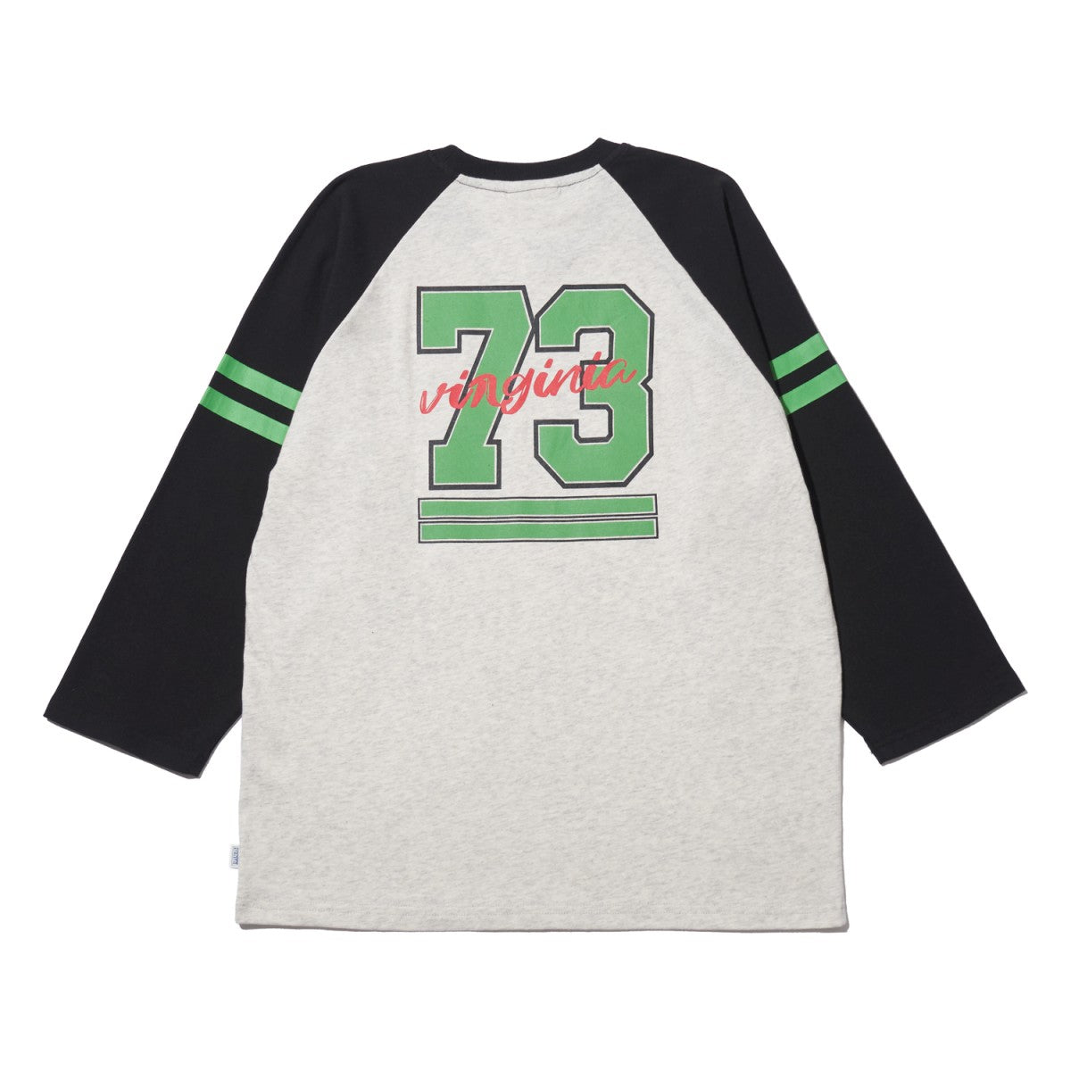 7分袖ラグラン プリントクルーＴシャツ